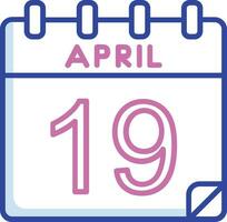 19 april vektor ikon