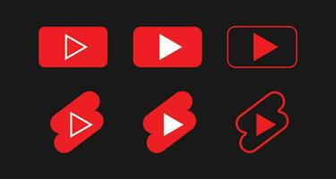 Youtube und Youtube kurz Symbol vektor