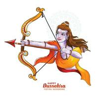 lord shree ram navami festival wünscht kartenhintergrund vektor