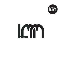 Brief lmm Monogramm Logo Design vektor