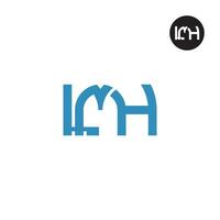 brev lmh monogram logotyp design vektor