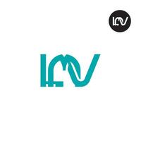 Brief lmv Monogramm Logo Design vektor