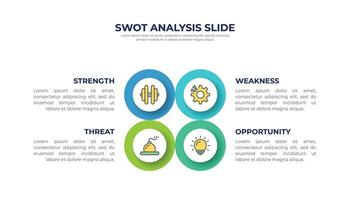 SWOT analys eller strategisk planera infographic mall design. vektor