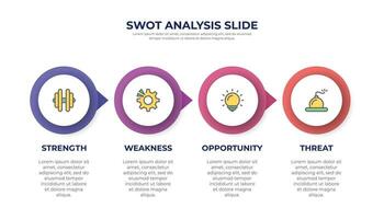 SWOT analys infographic mall design. vektor