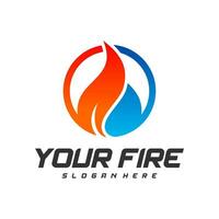 modern Feuer Logo Konzept oder Symbol Design. Vektor Illustration