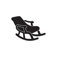 gungande stol logotyp ikon enkel vektor, illustration design mall vektor