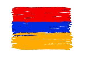 die armenische Flagge. Vektor-Illustration vektor