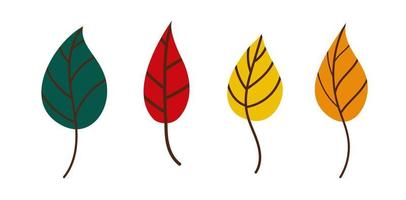Reihe von hellen Herbstblättern. gefallene Blätter vektor