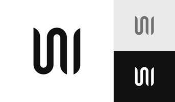 Brief sw Initiale Monogramm Logo Design vektor