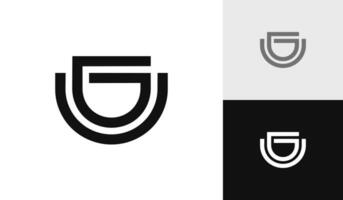Brief gu Initiale Monogramm Logo Design vektor