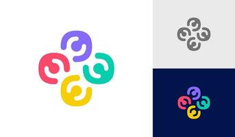 gemenskap människor, social gemenskap, abstrakt mänsklig familj logotyp design vektor