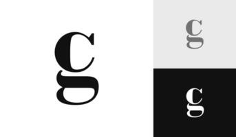 Brief gc Initiale Monogramm Logo Design vektor