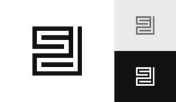 Brief sd Platz Logo Design vektor