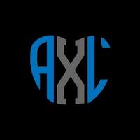 axl brev logotyp kreativ design. axl unik design. vektor