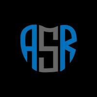 asr brev logotyp kreativ design. asr unik design. vektor