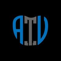 atu brev logotyp kreativ design. atu unik design. vektor