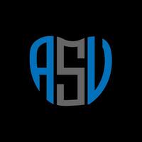 asu brev logotyp kreativ design. asu unik design. vektor