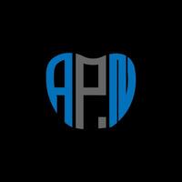 apn Brief Logo kreativ Design. apn einzigartig Design. vektor