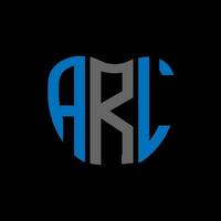 arl brev logotyp kreativ design. arl unik design. vektor