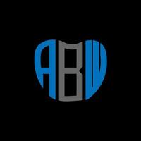 abw brief logo kreatives design. abw einzigartiges Design. vektor