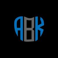 abk brev logotyp kreativ design. abk unik design. vektor