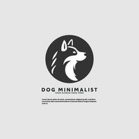 hund logotyp minimalistisk redigerbar vektor