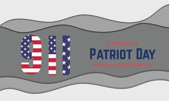 9 11 Amerika Patriot Day Scherenschnitt vektor