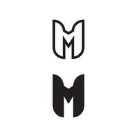 m brief logo vorlage m font logo design for business set logo vektor