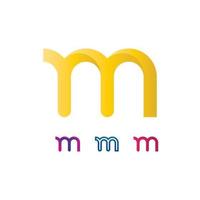 m brief logo vorlage schriftidentität und business logo design business vektor