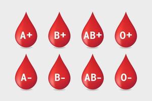 blodgrupp på vit bakgrund. vektor
