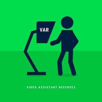 Fußball-Schiedsrichter Replay-Video auf Var. vektor