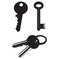 3d realistisch Vektor Sammlung von golden alt Jahrgang Schlüssel.Schlüssel Symbol set.vintage Schlüssel schwarz Silhouette, Sicherheit Metall Sammlung.Sicherheit System Konzept repräsentiert durch Schlüssel Symbol.