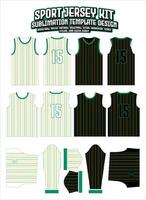 Streifen Linien Gliederung Jersey Design Sportbekleidung Layout Vorlage vektor