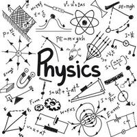 Physik Wissenschaft Theorie Gesetz und Mathematik Formel Vektor Bild