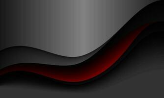 abstrakt grå röd metallisk skära kurva överlappning svart skugga med tom Plats design modern lyx trogen bakgrund vektor