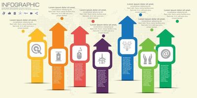 Business-Infografiken mit Pfeil-Stil-Vektor-Illustration. vektor