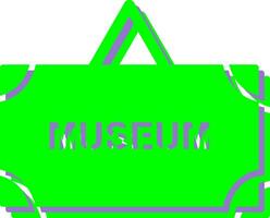 Museum-Tag-Vektor-Symbol vektor