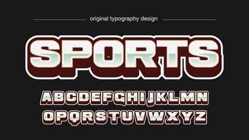 3d typografi för sport vektor