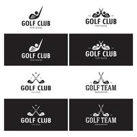 Golf Ball Logo, Golf Design Stock Logo, Logo zum Fachmann Golf Team, Golf Verein, Turnier, Golf Geschäft Geschäft, Golf Kurs, Veranstaltung vektor