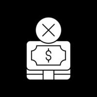 kein Geld-Vektor-Icon-Design vektor