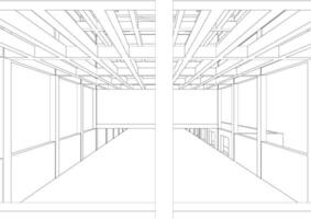 3d Illustration von industriell Gebäude vektor