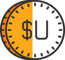 Uruguayisch Peso Vektor Symbol Design