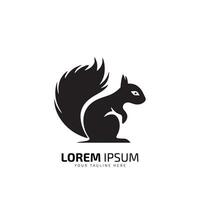 minimal und abstrakt Logo von Eichhörnchen Symbol Vektor Silhouette isoliert Design Kunst