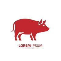 minimal und abstrakt Logo von Schwein Symbol Schwein Vektor Silhouette isoliert Design