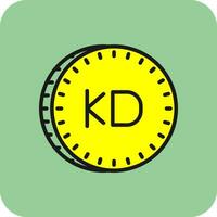 kuwaiti dinar vektor ikon design