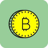 Bitcoin-Vektor-Icon-Design vektor