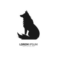 minimal und abstrakt Wolf Logo Kojote Symbol Hund Silhouette Schakal Vektor isoliert