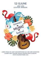 Sommerfest-Musikfestival-Plakat vektor