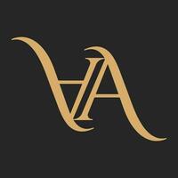 Luxus Brief aa Logo Design Vorlage vektor