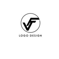 vf första brev logotyp vektor